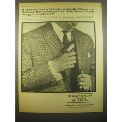 1966 Drummond's Freedom Suitings Advertisement