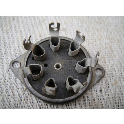 Vintage UX7 Chassis Mount, Metal Paxolin, Valve / Tube Socket