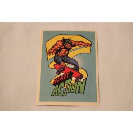 Heavy Action 1976 Donruss Skateboard STICKER with Stickerback