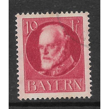 BAVARIA 1914 KING LUDWIG III 10pf RED SG E178A FINE USED