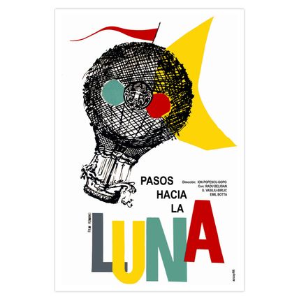 Spanish movie Poster 4 film"Way to Moon"Air BALLOON art.Pasos hacia la Luna