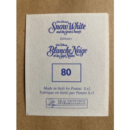 Snow White and the Seven Dwarfs Sticker # 80 (A) unused 1994 Panini Disney