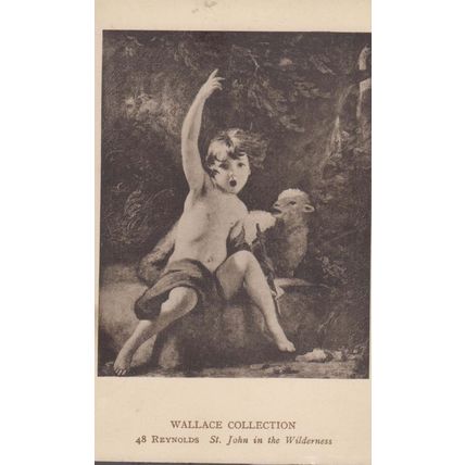 Reynolds St Johns In The Wilderness Wallace Collection Antique Painting Postcard