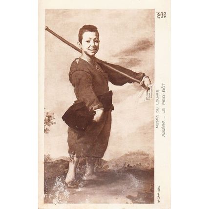 Ribera La Pied Bod Antique French Museum De Louvres Antique Painting Postcard
