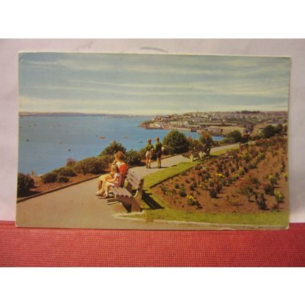VIEW FROM THE RATH, MILFORD HAVEN, PEMBROKESHIRE, WALES used postcard 1974 pm =
