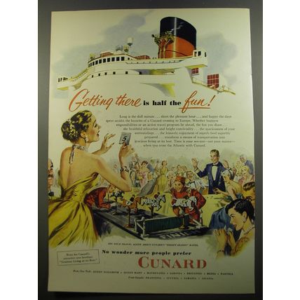 1952 Cunard Cruise Ad