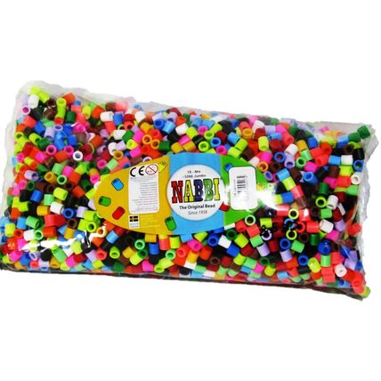 Nabbi Heat Beads Original Large Size Jumbo Qty hole 5mm 3200 15 colour Mix CR58
