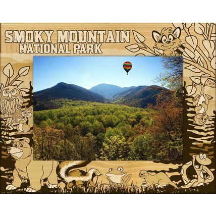 Smoky Mountain National Park Montage Laser Engraved Picture Frame (3 x 5)