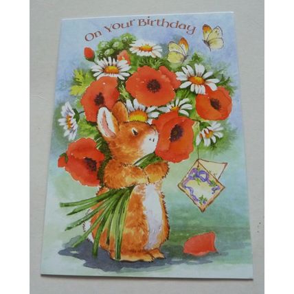 5 x MARGARET SHERRY COLLECTION BIRTHDAY CARDS - BEST BUNNY COMPANY - UNUSED
