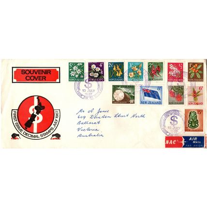 New Zealand 1967 Decimals, Souvenir cover