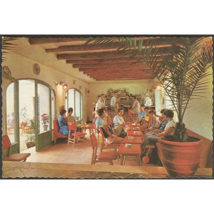 Bar Junto al Jardin, Hotel La Palmera, Tossa de Mar 1962 - Valman Tarjeta Postal