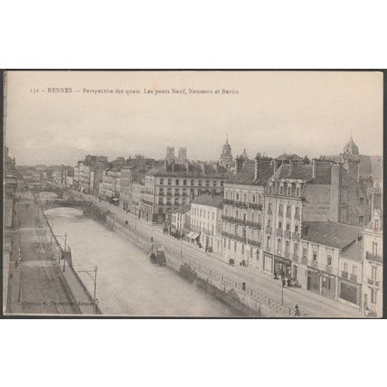 Perspective des Quais et les Ponts, Rennes, c.1905-10 - Dechelette CPA