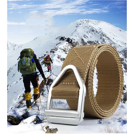 Alloy head belt canvas Men's canvas belt Leisure youth quick-dry nylon belt