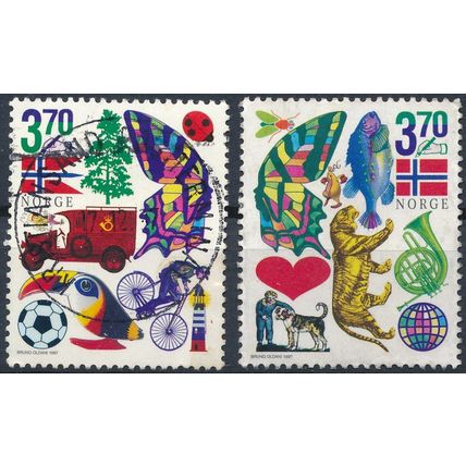 Inauguration National Junior Stamp Club - Norway 1997 - F H & NM H - MiNr 1263/4