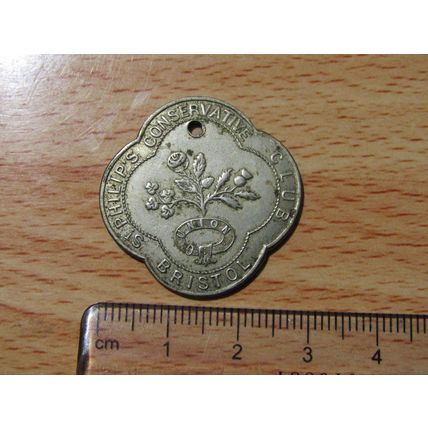 St Philipps Conservative Club Bristol Union Members Medal (e678)