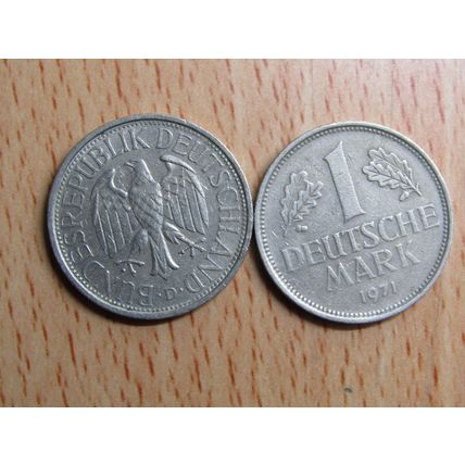 1971d 1 Deutsche Mark Germany Coin