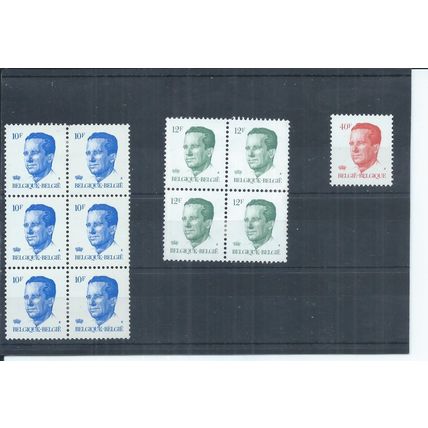 Belgium stamps. 1982 King Baudouin lot MH. The 40f looks MNH. (AJ135)