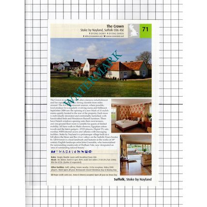 The Crown Stoke By Nayland Suffolk / Thorpeness Hotel Suffolk -2011 Advert