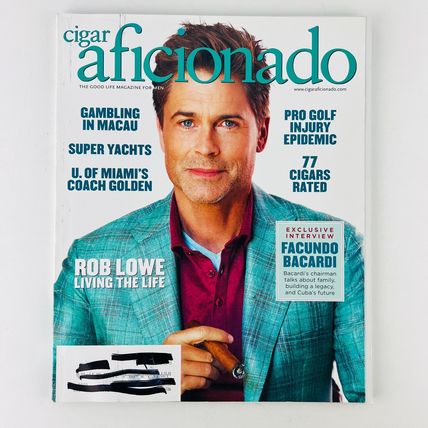 Cigar Aficionado Magazine July/August 2014 Rob Lowe Cover