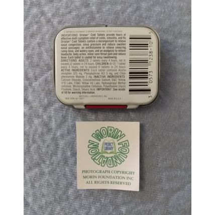 VINTAGE RARE DRISTAN COLD MEDICINE POCKET TRAVEL TIN