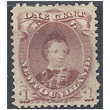 Newfoundland 1871 SG35 1c Brown-Purple Mounted Mint.