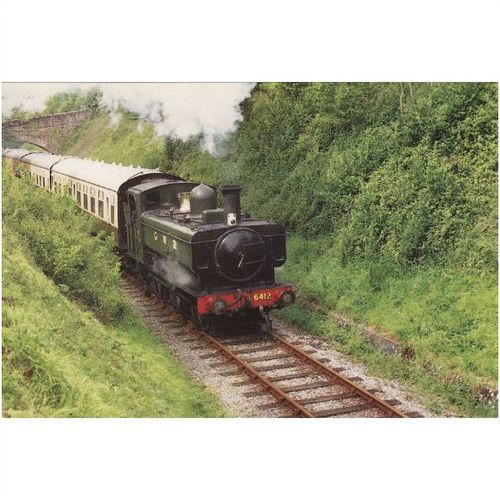 Railway Postcard GWR 64xx 6412 Great Western 0-6-0PT Loco
