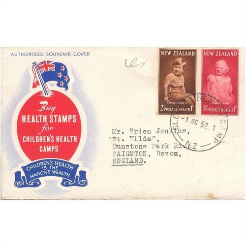 New Zealand Cover 1952 - SG 710-711 - Health Stamps Issue