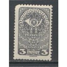Austria.SG336 3h Posthorn (Grey).Mounted Mint.Dec14