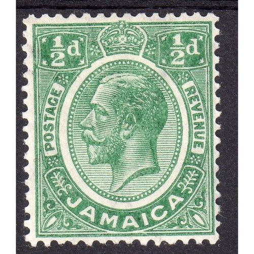 1921 JAMAICA Sg89a ½d GREEN LIGHTLY M/MINT (G10)