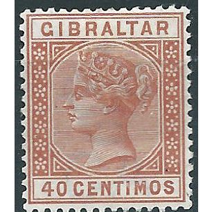 Gibraltar 1889 SG27 40c Orange-Brown Mounted Mint .. ..