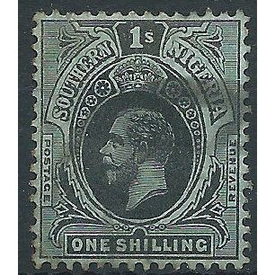 Southern Nigeria 1912 SG52 1/- Black/Green Good/Fine Used..