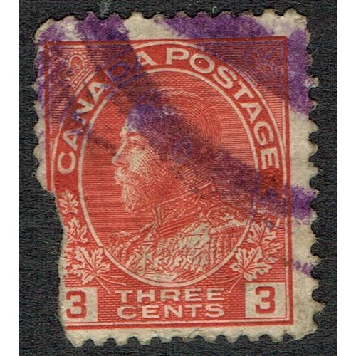 Canada 1922 3c Carmine SG248 AvU