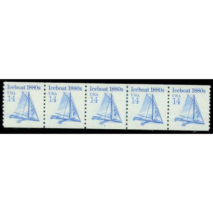 2134 14c Iceboat Very Fine MNH Dry Gum PNC 3/5 P0240