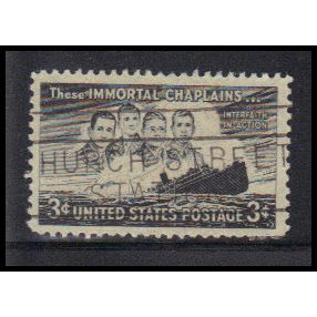 Used 956 3c Four Chaplains Fine KA7802