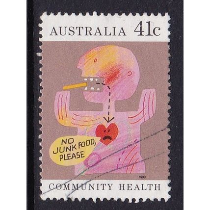 AUSTRALIA 1990 COMMUNITY HEALTH 41c JUNK FOOD USED SG1239