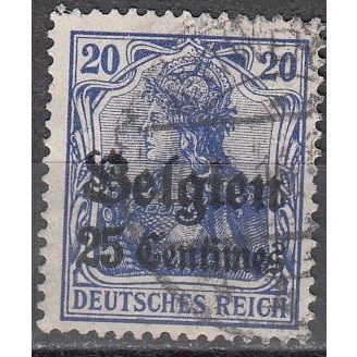 Belgique 1914 Michel Occupation 4B O Cote (2011) 3.00 € Germania Cachet rond