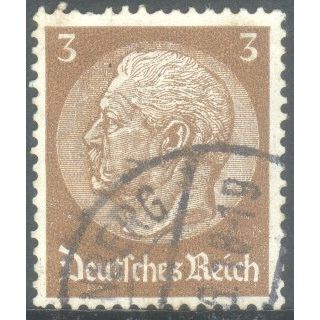 Germany 1934 - 3pf brown - President Von Hindenburg - used 7