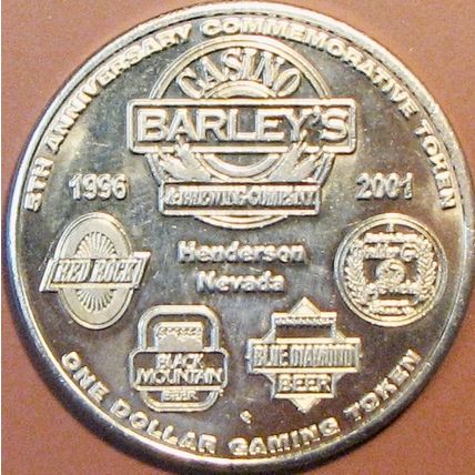 Barley's. $1 Casino Token. Henderson, NV. R20.