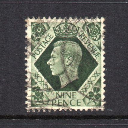 George VI - 1937-47 - 9d Deep Olive-Green (sg473) Used #3