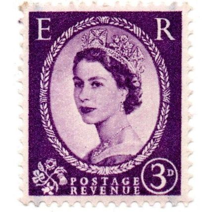 QUEEN ELIZABETH 11 G.B. 3d. LILAC STAMP MINT GRAPHITE LINES FULL GUM