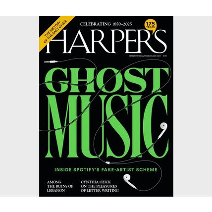 HARPER'S MAGAZINE-JANUARY 2025-GHOST MUSIC-NEW-FAST SHIPPING