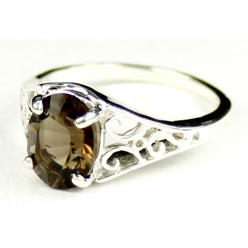Smoky Quartz, 925 Sterling Silver Ring, SR005