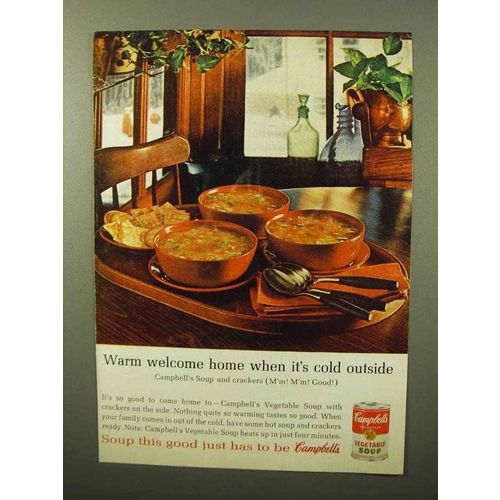 1964 Campbell's Vegetable Soup Ad - Warm Welcome