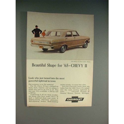 1965 Chevrolet Chevy II Nova 4-Dr. Sedan Car Ad