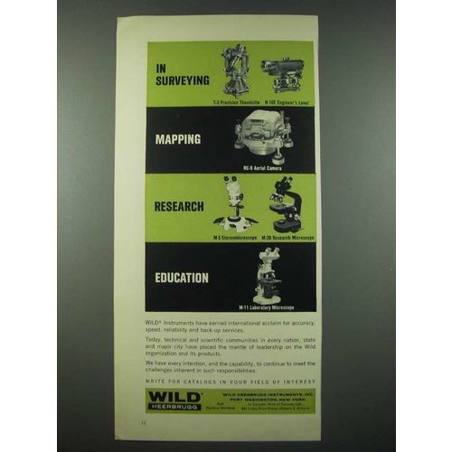 1965 Wild Heerbrugg Ad - T-3 Precision Theodolite; N-10E Engineer's Level