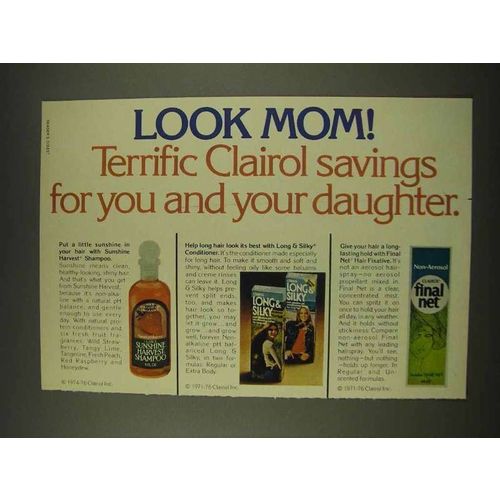 1976 Clairol Sunshine Harvest Shampoo Ad - Look Mom!