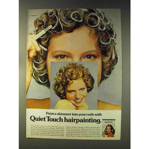 1976 Clairol Quiet Touch Hair Color Ad - Paint Shimmer