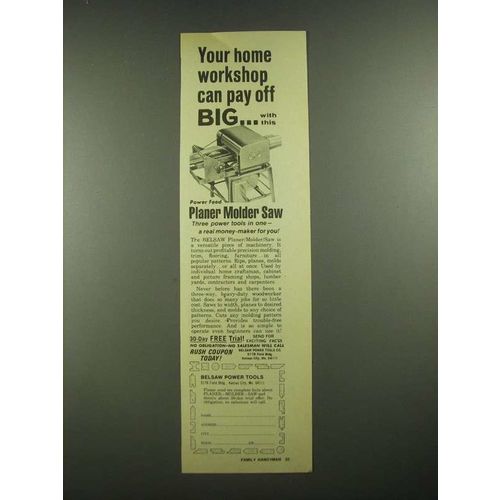 1976 Belsaw Planer Molder Saw Ad - Your Home Workshop Can Pay Off Big