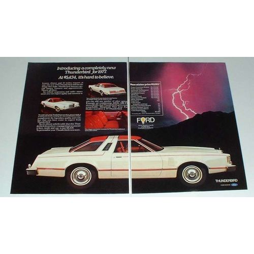 1977 Ford Thunderbird Car Ad - Completely New