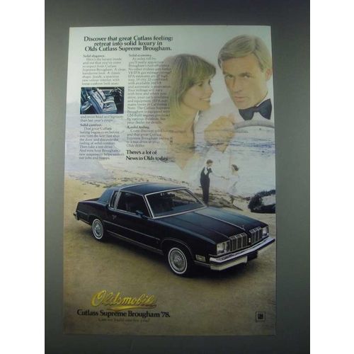 1978 Oldsmobile Cutlass Supreme Brougham Ad - Retreat into Solid Luxury